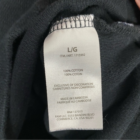 GAP Long Sleeve Tee Faded Black Cotton Sz Large - Picture 6 of 8